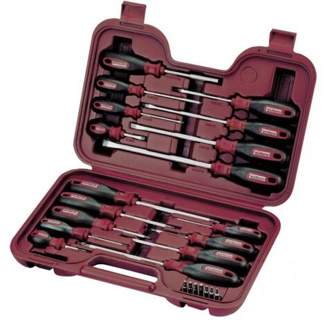 Kraftwerk – Coffret de 24 tournevis – Empreinte de tête pour précision – Manche Ergokraft pour confort – Pour travaux de précision (1/4)