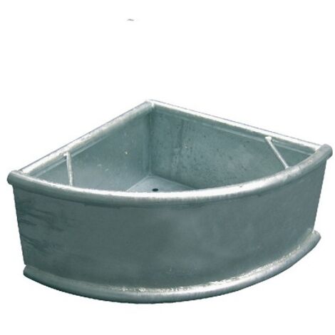 Grader triangulaire galvanisé 35 l – Bords arrondis pour sécurité – Bougie de vidage 15 mm – Dimensions 44 x 44 x 24 cm – Kerbl