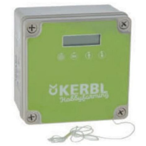 Automatisme de porte pour poulailler – Ouverture/fermeture automatique – Supporte jusqu'à 2,5 kg – Alimentation batterie ou 230V – Kerbl (1/6)
