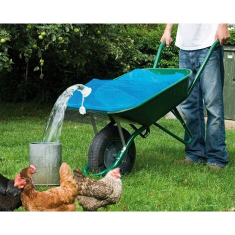 Réservoir d'eau pour brouette 80 litres – Plastique souple – Tapis antidérapant pour transport dans zones difficiles d'accès – Kerbl
