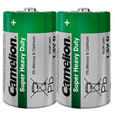 Zinc-carbone d / r20 1.5 v - 8000 mah (2 pcs./blister) (1/3)