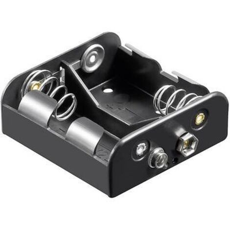 Support de pile 2x LR14 (C) Goobay 11455 raccordement par empreinte pile 9V (L x l x H) 62.5 x 55.8 x 23.5 mm X39735 (1/2)