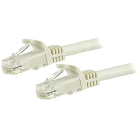 StarTech.com Cordon de raccordement UTP CAT6 (1,5 m) sans crochet - Câble patch RJ45 - Blanc (1/2)
