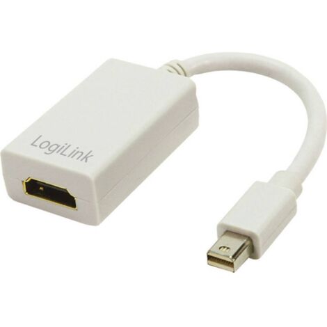 Adaptateur DisplayPort, HDMI LogiLink CV0036A [1x Mini port Display mâle - 1x HDMI femelle] 10.00 cm blanc R05174 (1/4)