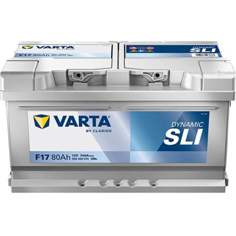 VARTA AUTOMOTIVE DYNAMIC SLI (F17) 12 V 80 AH 740 A - BATTERIE HUMIDE POUR VOITURE AVEC ÉQUIPEMENT STANDARD ET SANS SYSTÈME DE D