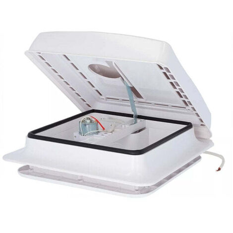 Trappe de toit 280x280 mm sans ventilation permanente blanche avec ventilateur (1/2)