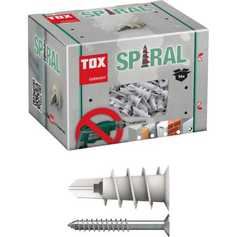 cheville pour plaques de plâtre Spiral 32 + vis