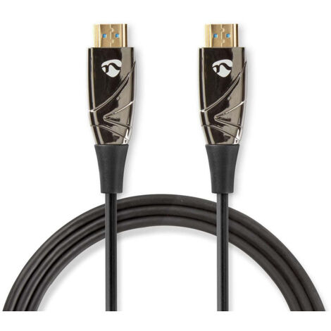 Cabe hdmi optique actif a haute vitesse avec ethernet hdmi connecteur hdmi connecteur 4k60hz 18 gbps 300 m rond pvc noir boite 4 (1/4)