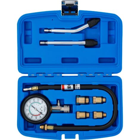 Testeur De Compression Moteur Essence - Compressiomètre 0-300 PSI / 0-20 Bars Avec Adaptateurs