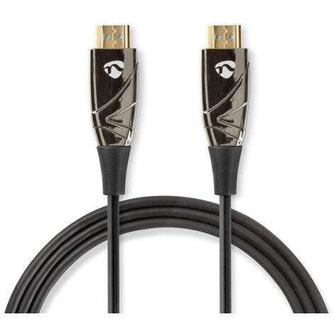 Cable hdmi optique actif haute vitesse avec ethernet connecteur hdmi connecteur hdmi 4k60hz 18 gbps 100 m rond pvc noir boite cadeau (1/5)