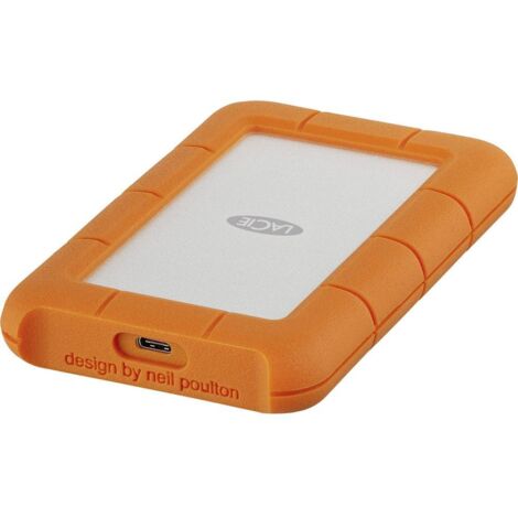 LaCie Rugged USB-C disque dur externe 4000 Go Orange, Argent
