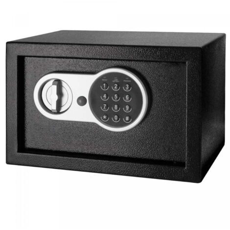 Herzberg hg 03855 coffre fort electronique numerique en acier a double boulon - 20x31x20 cm (1/5)