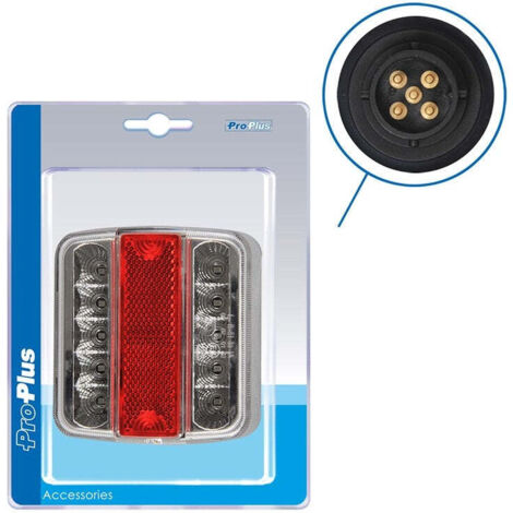 Feu arriere 4 fonctions 98x105mm 14led avec ec 5 broches sous blister (1/5)