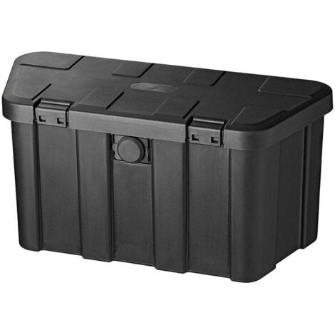 Coffre de rangement timon plastique 45l avec serrure a combinaison a chiffres (1/5)