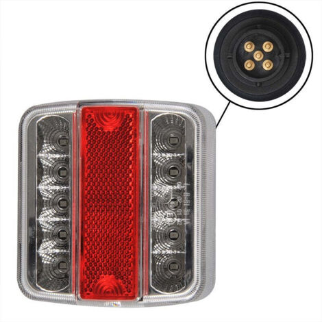 Feu arriere 4 fonctions 98x105mm 14led avec ec 5 broches (1/5)