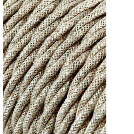 Câble électrique edm textile beige 5 mètres 2x0.75 mm (1/7)