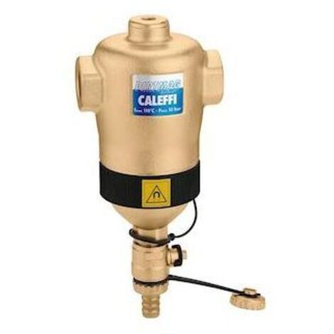 Caleffi – Déflecteur de boue 546308 – Avec aimant et raccords filetés femelles 1'1/2 – Pour systèmes de chauffage et climatisation – Séparation efficace des impuretés