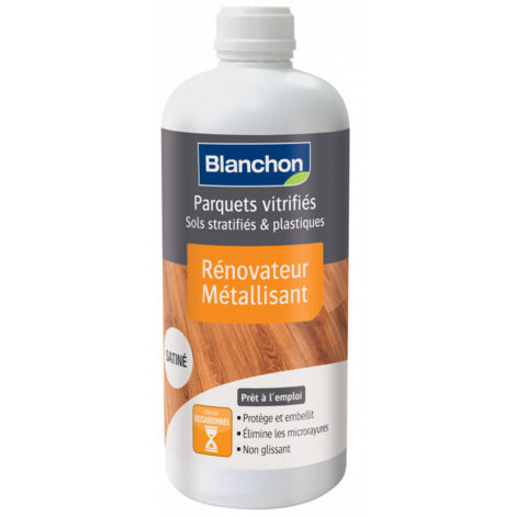 Blanchon – Rénovateur métallisant blanc transparent mat – Vitrificateur pour parquets – Protection optimale contre microrayures – Application facile (1/7)