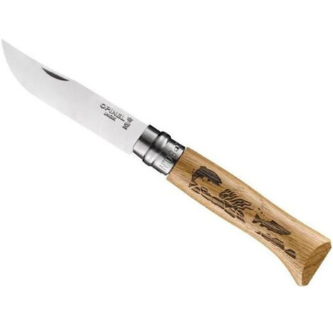 Couteau Poisson - Tradition N°8 Gravure Animalia - Opinel