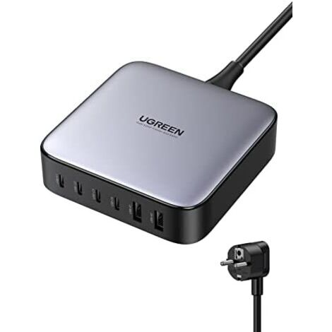UGREEN Nexode 200W Charger USB C GAN II Tech, Laptop Charger con 4 USB C + 2 USB A, Chargeur USB Multiple Compatible MacBook Pro/Air, iPhone 14, iPad Pro, Galaxy S23/S22, ordinateur portable, tablette (1/5)