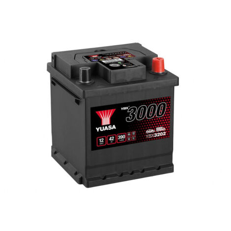 Yuasa – Batterie voiture 12V 42Ah YBX3202 – 390A – Plomb Calcium – Sans entretien – Pour démarrage automobile (1/3)