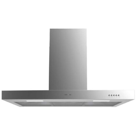 Cecotec – Hotte casquette inox 90 cm – Aspiration 650 m³/h – Moteur 165 W classe A – 3 niveaux de puissance – Éclairage LED – Filtre à charbon inclus - 650m3 (1/5)