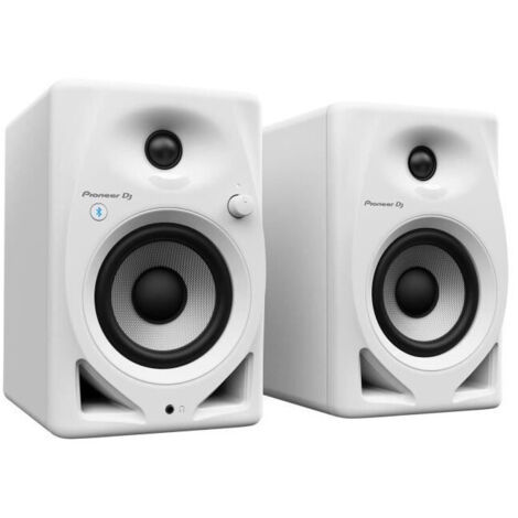 Paire d'enceintes de monitoring Pioneer DJ DM-40D-BT-W - Bluetooth - Bass Reflex - 2x19W - Mode DJ ou Production - Blanc