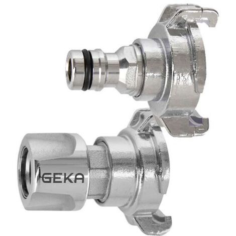 FP – Raccord automatique GEKA plus femelle laiton chromé – Filetage plomberie – Débit 15% supérieur – Bagues d'étanchéité haute performance