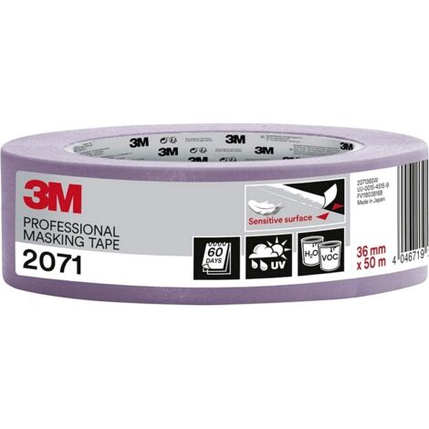 Ruban de masquage professionnel VIOLET 3M 2071 surface sensible sans traces 60j L.50m  Taille: 36 mm