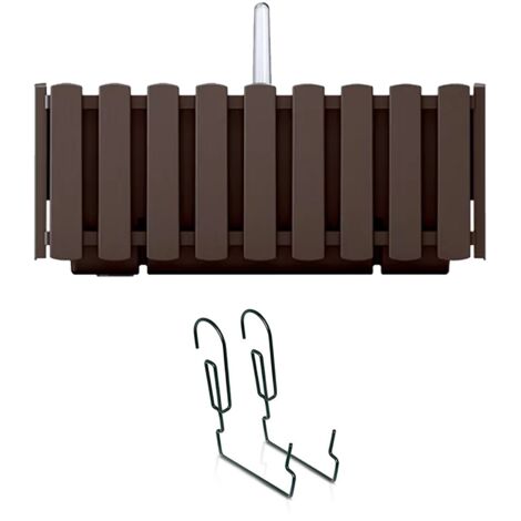 Prosperplast Jardinière de balcon  Boardee 38x18x16 cm - Brun