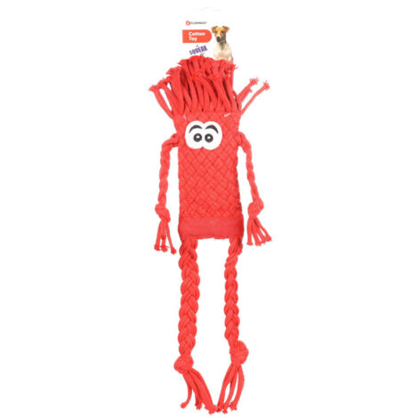 Jouet en Corde tressé Basil, rouge. 48 cm . jouet pour chien. - Flamingo (1/4)