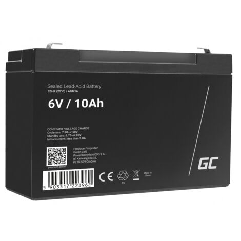 Green Cellule AGM16 batterie pour système ups Plomb Acide Scellé (VRLA) 6 V 10 Ah (1/5)