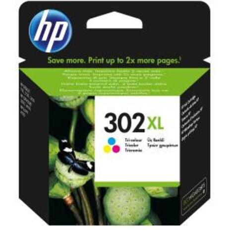 HP 302XL Cartouche d’encre trois couleurs grande capacité authentique (1/2)