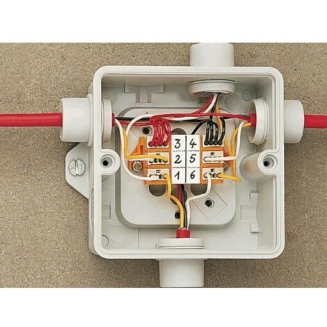 Wago – Borne MICRO pour boîte de dérivation 4 pôles – Sections de fils 0,6-0,8 mm² – Courant max 6A – Tension max 100V – Compatible avec raccordement rapide