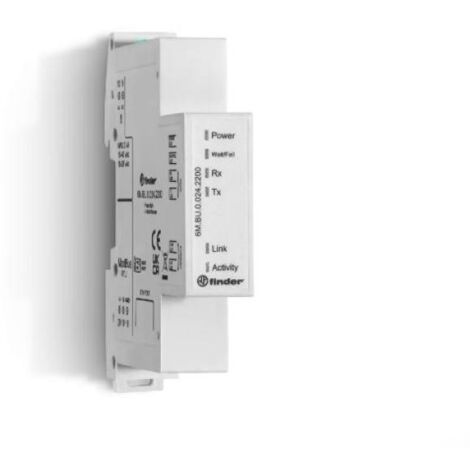 Finder – Passerelle Modbus TCP vers Modbus RTU RS485 – Jusqu'à 200 appareils – 10 clients supportés – Isolation 1500V – Port Ethernet 10/100 Mb/s - 6mbu00242200