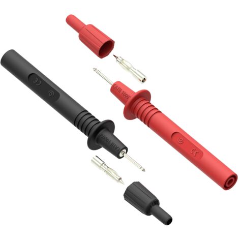 Jeu de pointes de touche Electro PJP 411 femelle 4 mm CAT II 1000 V, CAT III 1000 V rouge, noir 1 pc(s) D359682 (1/2)