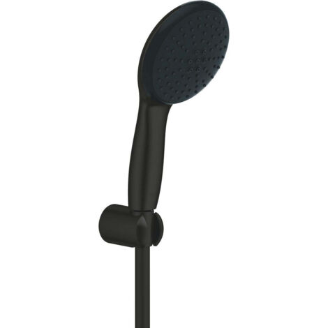 GROHE 26 164 243 TEMPESTA 110 Conjunto de ducha con soporte, 2 chorros (Rain, Jet) Negro Mate - ref: 26 164 243