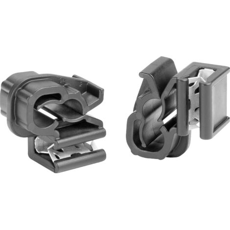 HellermannTyton EC1-3SVDHC6-7 Clip de fixation enfichable 151-04529 Plage de Ø du faisceau 5.8 à 6.8 mm noir 1 pc(s) W373393 (1/2)