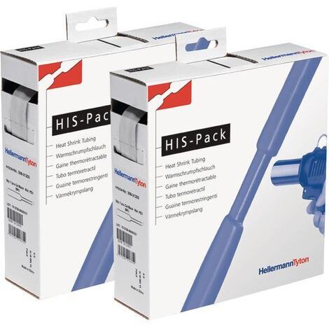 HellermannTyton 300-30243 Gaine thermorétractable sans colle transparent 2.40 mm 1.20 mm Taux de retreint:2:1 10 m R031761 (1/2)