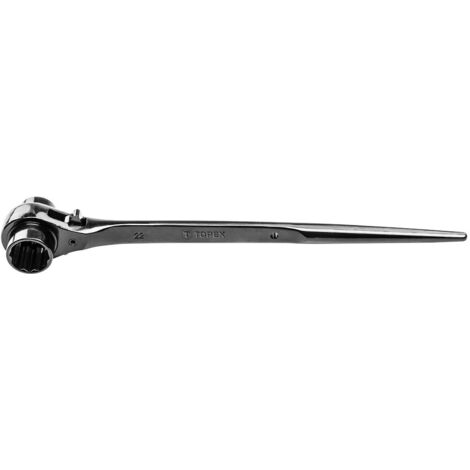 Clé à cliquet Topex 19x22 forgée durcie acier CRV