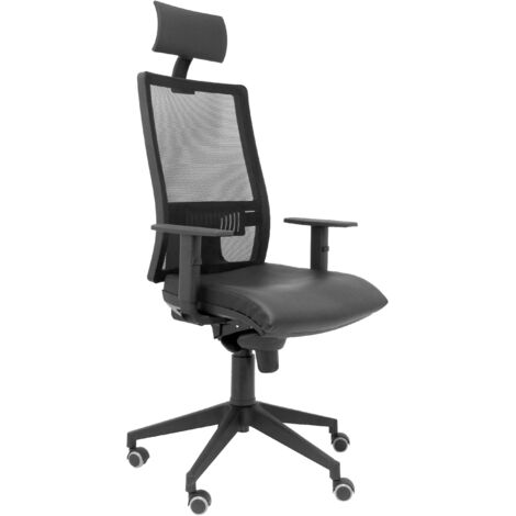 Chaise Horna en cuir noir (1/5)