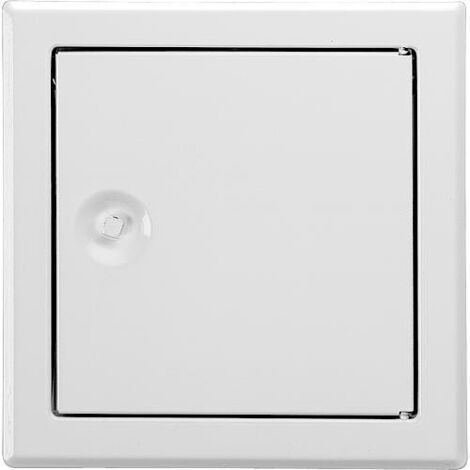 Porte de révision SOFTLINE blanche fermeture à 4 pans, acier galva encastrement 200 x 200mm (1/2)