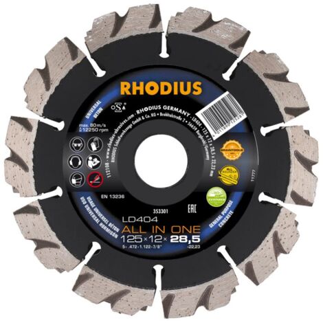 Disque diamant Rhodius ld404 125 mm réduction poussière gain temps (1/4)