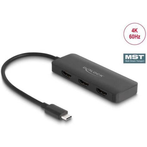 delock 88040 Splitter USB Type-C Noir 3 Ports HDMI (1/2)