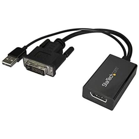 startechcom DVI2DP2 adaptateur vidéo noir USB alimenté (1/5)