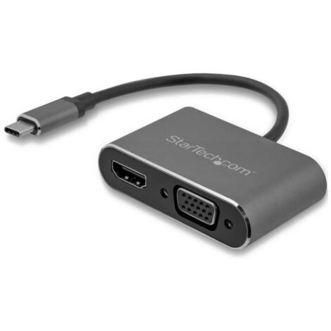 StarTech.com Adaptateur USB-C VGA HDMI Gris Sideral (1/5)