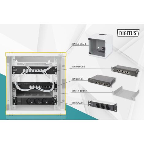Digitus DN-10-SET-1 armoire réseau gris acier