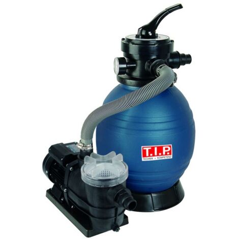 Système de filtration à sable TIP - kit de filtres Pool avec préfiltre, bassin de 30 m³, 10 000 l/h, vanne 4 voies, SPF 250 F, 30308 (1/5)