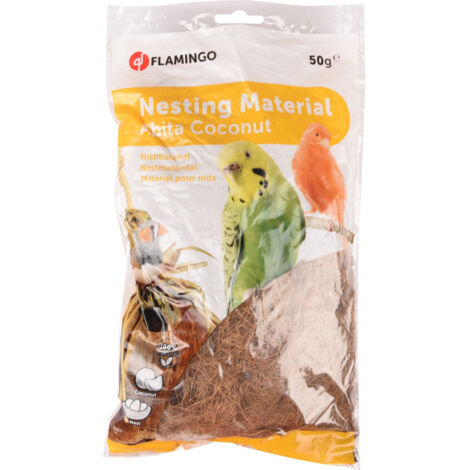 Fibre de coco 50 g, Matière pour nid, pour oiseaux - Flamingo (1/2)