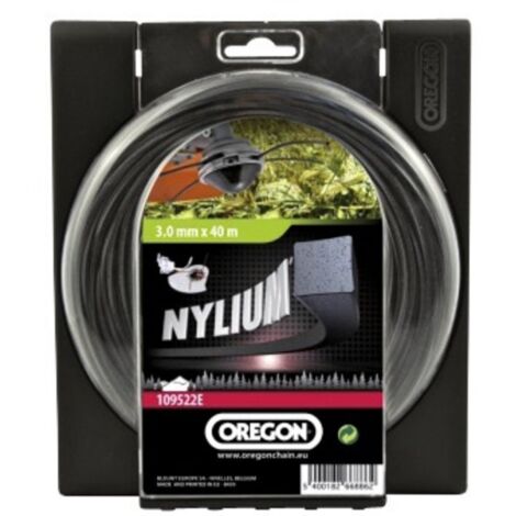 Oregon-tool Fil carré en Nylium noir 40 mètres 3,0 mm